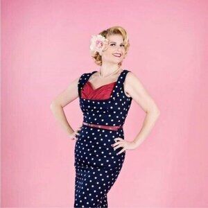 Lindy Bop Vanessa Dress (polka dot   Size 10